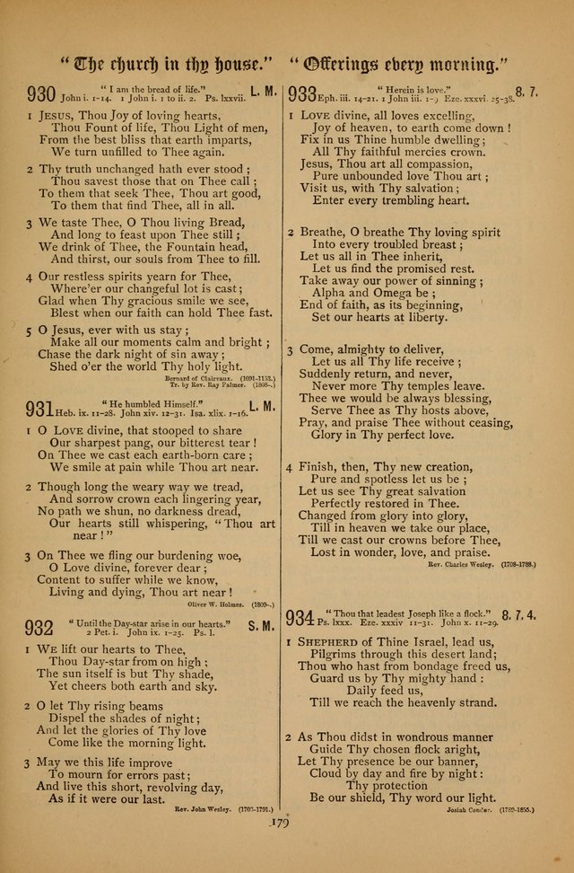 The Clifton Chapel Collection of "Psalms, Hymns, and Spiritual Songs": for public, social and family worship and private devotions at the Sanitarium, Clifton Springs, N. Y. page 179