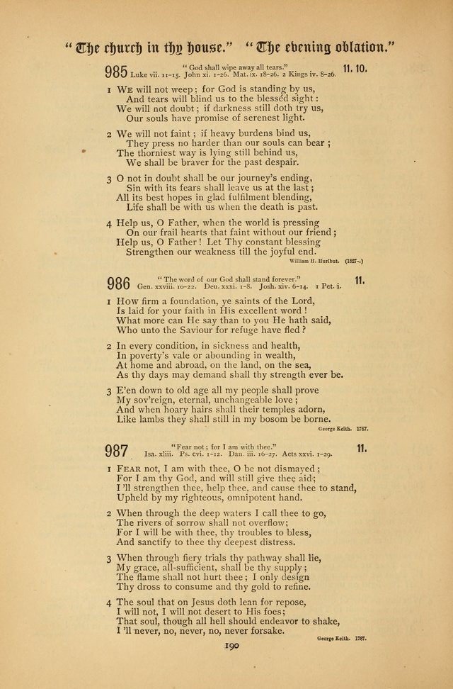 The Clifton Chapel Collection of "Psalms, Hymns, and Spiritual Songs": for public, social and family worship and private devotions at the Sanitarium, Clifton Springs, N. Y. page 190