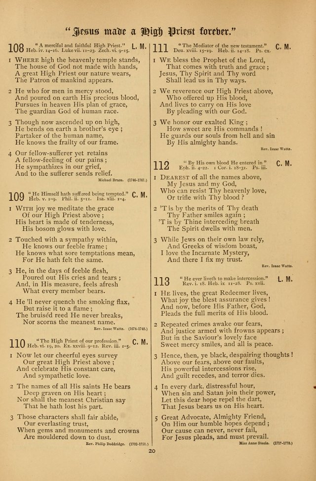 The Clifton Chapel Collection of "Psalms, Hymns, and Spiritual Songs": for public, social and family worship and private devotions at the Sanitarium, Clifton Springs, N. Y. page 20