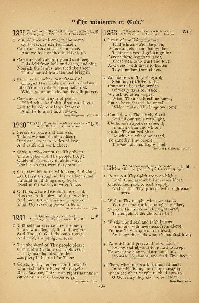 The Clifton Chapel Collection of "Psalms, Hymns, and Spiritual Songs": for public, social and family worship and private devotions at the Sanitarium, Clifton Springs, N. Y. page 234