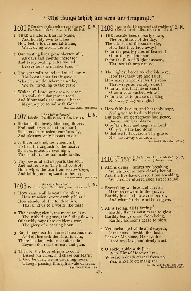 The Clifton Chapel Collection of "Psalms, Hymns, and Spiritual Songs": for public, social and family worship and private devotions at the Sanitarium, Clifton Springs, N. Y. page 270