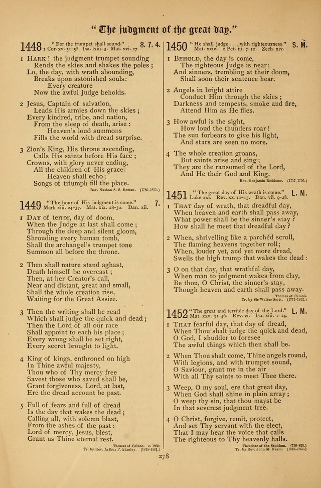 The Clifton Chapel Collection of "Psalms, Hymns, and Spiritual Songs": for public, social and family worship and private devotions at the Sanitarium, Clifton Springs, N. Y. page 278