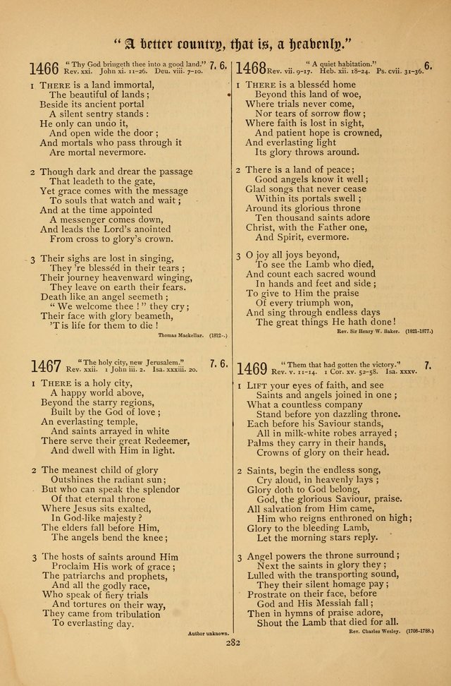 The Clifton Chapel Collection of "Psalms, Hymns, and Spiritual Songs": for public, social and family worship and private devotions at the Sanitarium, Clifton Springs, N. Y. page 282