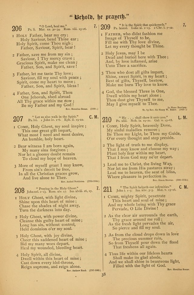 The Clifton Chapel Collection of "Psalms, Hymns, and Spiritual Songs": for public, social and family worship and private devotions at the Sanitarium, Clifton Springs, N. Y. page 38