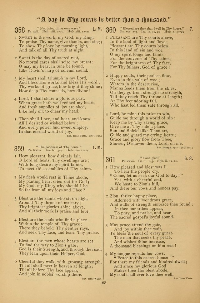 The Clifton Chapel Collection of "Psalms, Hymns, and Spiritual Songs": for public, social and family worship and private devotions at the Sanitarium, Clifton Springs, N. Y. page 68