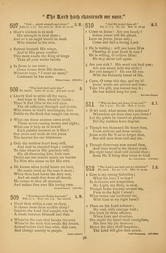 The Clifton Chapel Collection of "Psalms, Hymns, and Spiritual Songs": for public, social and family worship and private devotions at the Sanitarium, Clifton Springs, N. Y. page 96