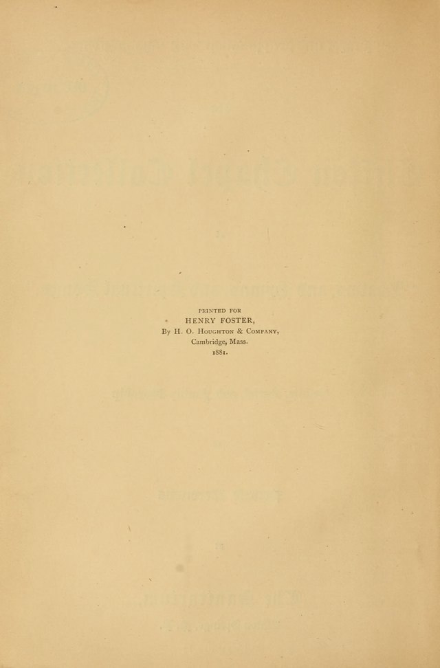 The Clifton Chapel Collection of "Psalms, Hymns, and Spiritual Songs": for public, social and family worship and private devotions at the Sanitarium, Clifton Springs, N. Y. page vi