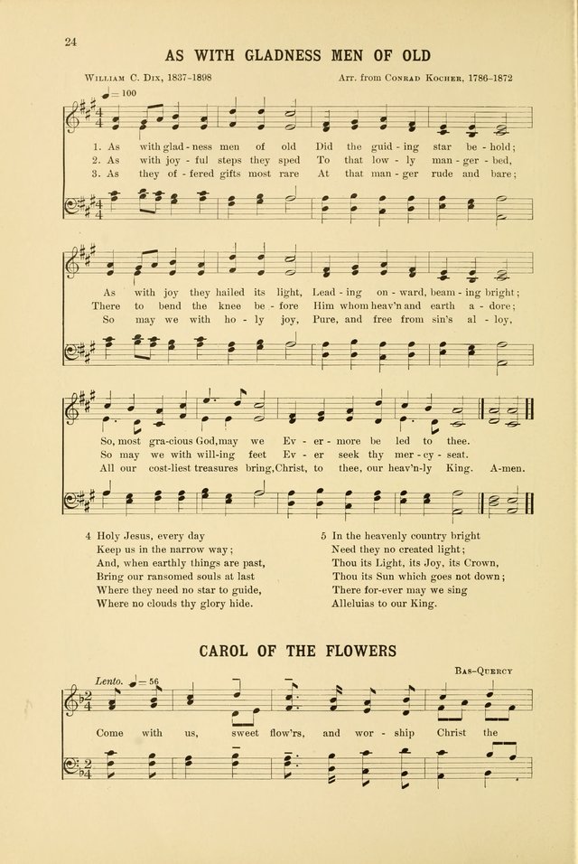 Christmas Carols and Hymns: for school and choir page 24