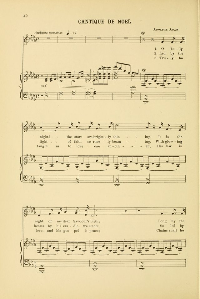 Christmas Carols and Hymns: for school and choir page 42