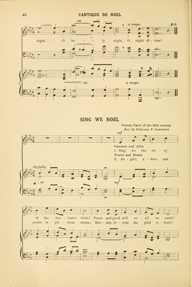 Christmas Carols and Hymns: for school and choir page 46