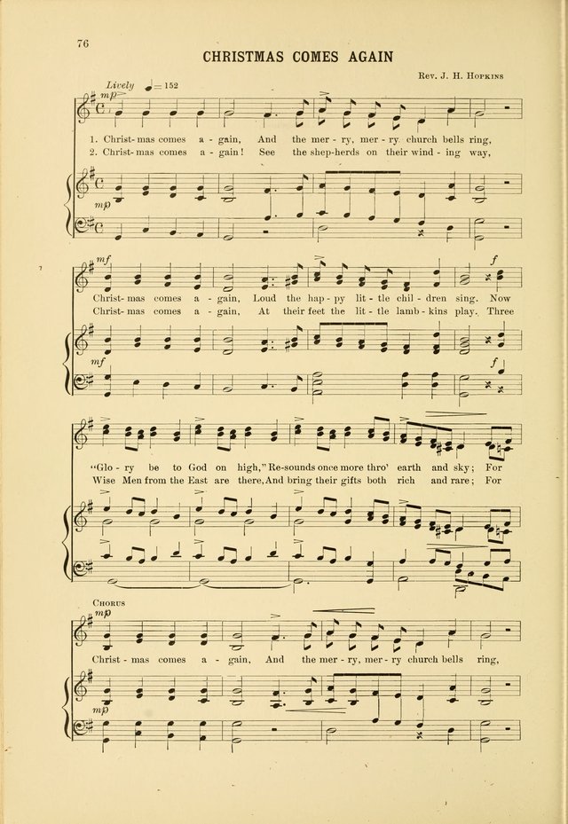 Christmas Carols and Hymns: for school and choir page 76