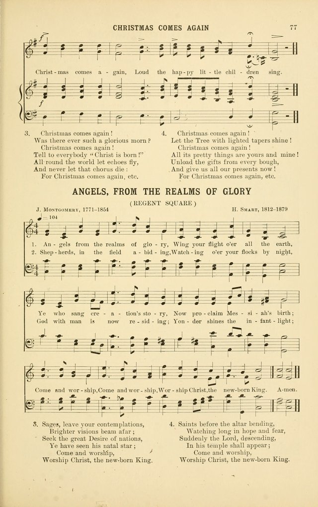 Christmas Carols and Hymns: for school and choir page 77