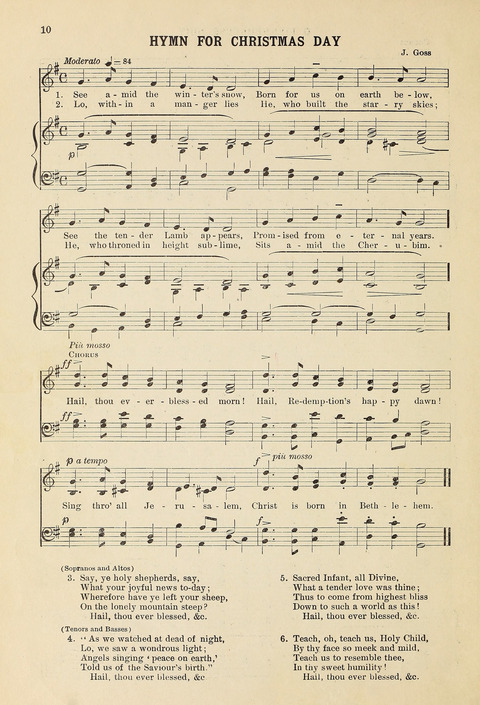 Christmas Carols and Hymns: for school and choir page 10