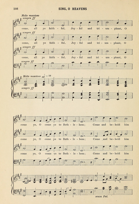 Christmas Carols and Hymns: for school and choir page 108