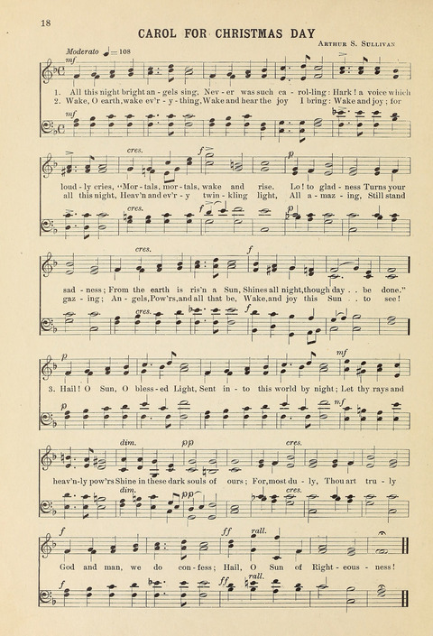 Christmas Carols and Hymns: for school and choir page 18