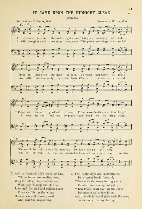 Christmas Carols and Hymns: for school and choir page 71