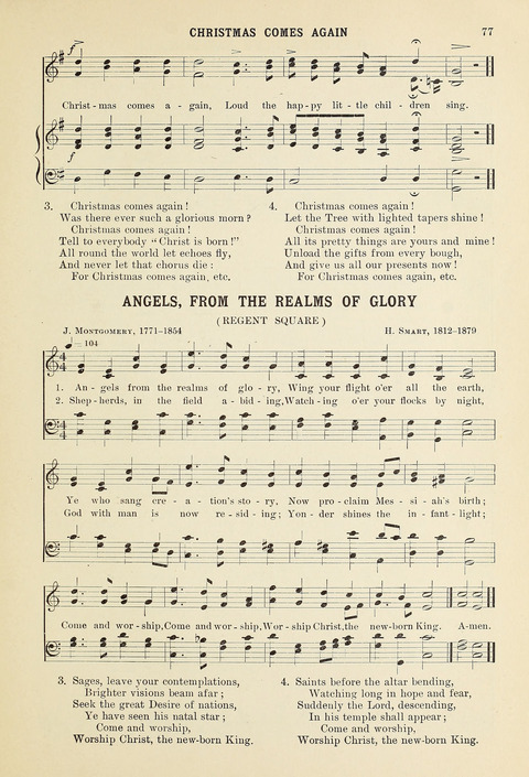 Christmas Carols and Hymns: for school and choir page 77