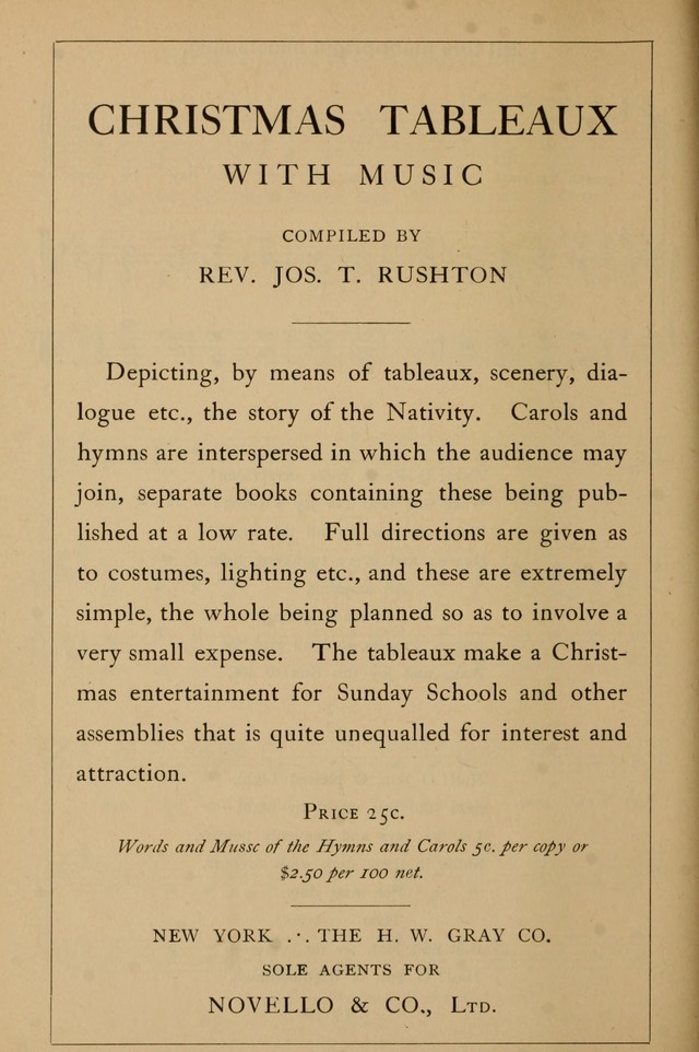 Christmas Carols and Hymns for Children: set to music by the Rev. J. S. B. Hodges, S.T.D. page 19