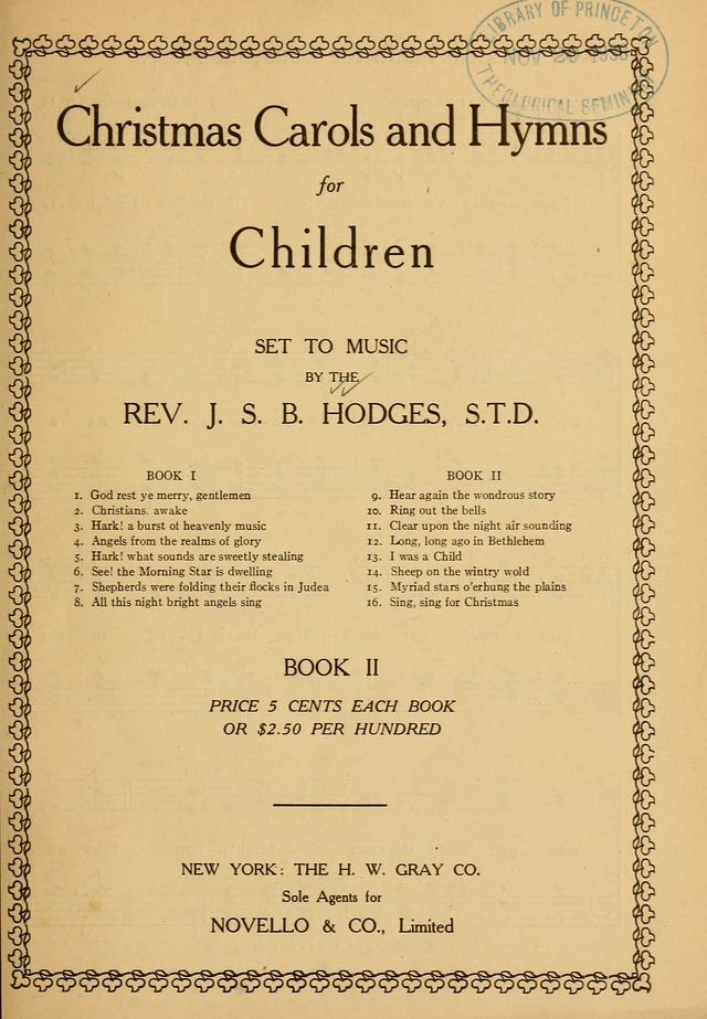 Christmas Carols and Hymns for Children: set to music by the Rev. J. S. B. Hodges, S.T.D. page 22