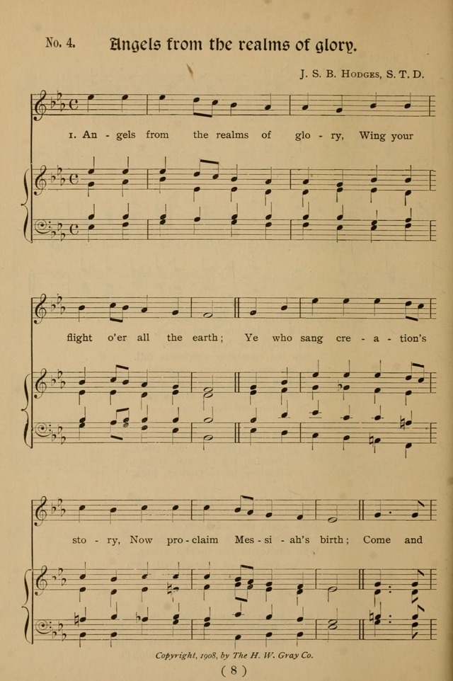 Christmas Carols and Hymns for Children: set to music by the Rev. J. S. B. Hodges, S.T.D. page 9