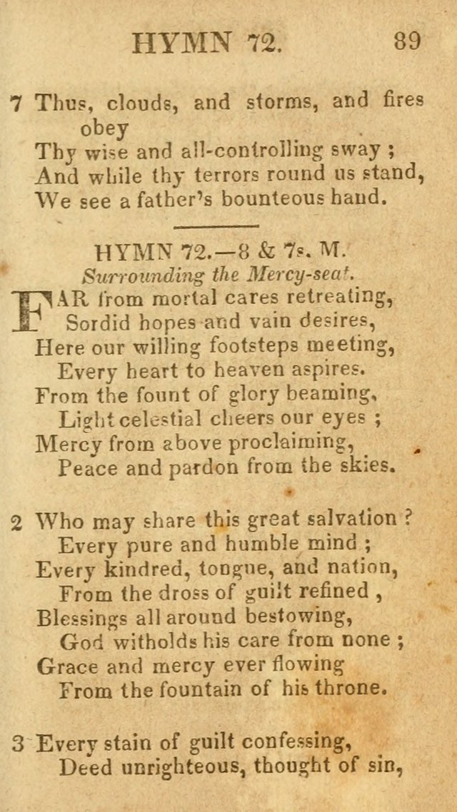 A Choice Collection of Hymns, and Spiritual Songs, designed for the devotions of Israel, in prayer, conference, and camp-meetings...(2nd ed.) page 100