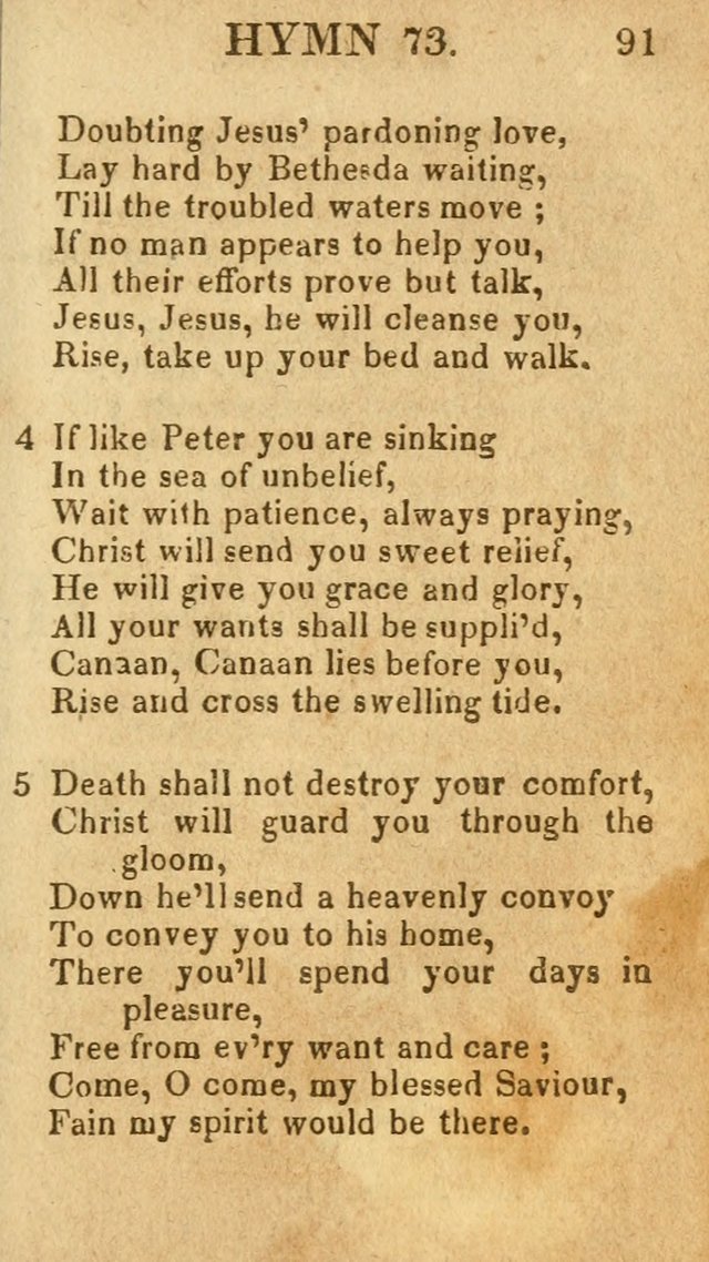 A Choice Collection of Hymns, and Spiritual Songs, designed for the devotions of Israel, in prayer, conference, and camp-meetings...(2nd ed.) page 102