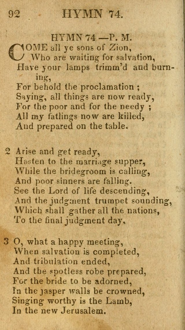 A Choice Collection of Hymns, and Spiritual Songs, designed for the devotions of Israel, in prayer, conference, and camp-meetings...(2nd ed.) page 103