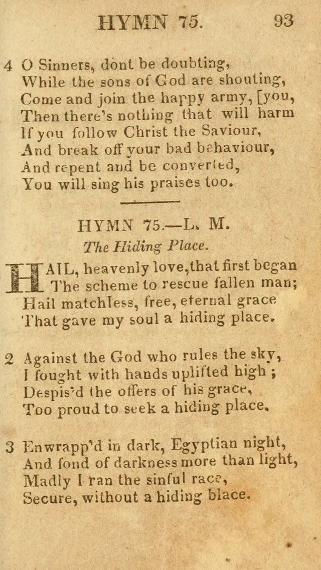 A Choice Collection of Hymns, and Spiritual Songs, designed for the devotions of Israel, in prayer, conference, and camp-meetings...(2nd ed.) page 104