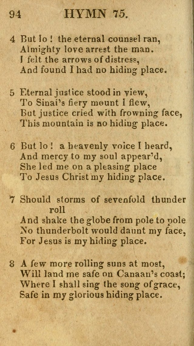 A Choice Collection of Hymns, and Spiritual Songs, designed for the devotions of Israel, in prayer, conference, and camp-meetings...(2nd ed.) page 105