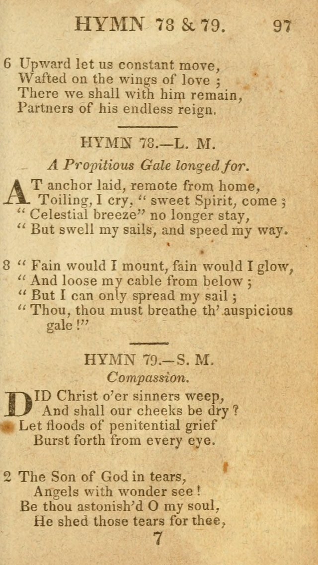 A Choice Collection of Hymns, and Spiritual Songs, designed for the devotions of Israel, in prayer, conference, and camp-meetings...(2nd ed.) page 108