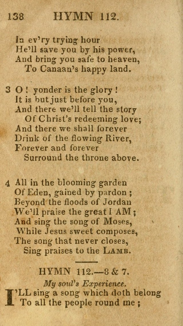 A Choice Collection of Hymns, and Spiritual Songs, designed for the devotions of Israel, in prayer, conference, and camp-meetings...(2nd ed.) page 149