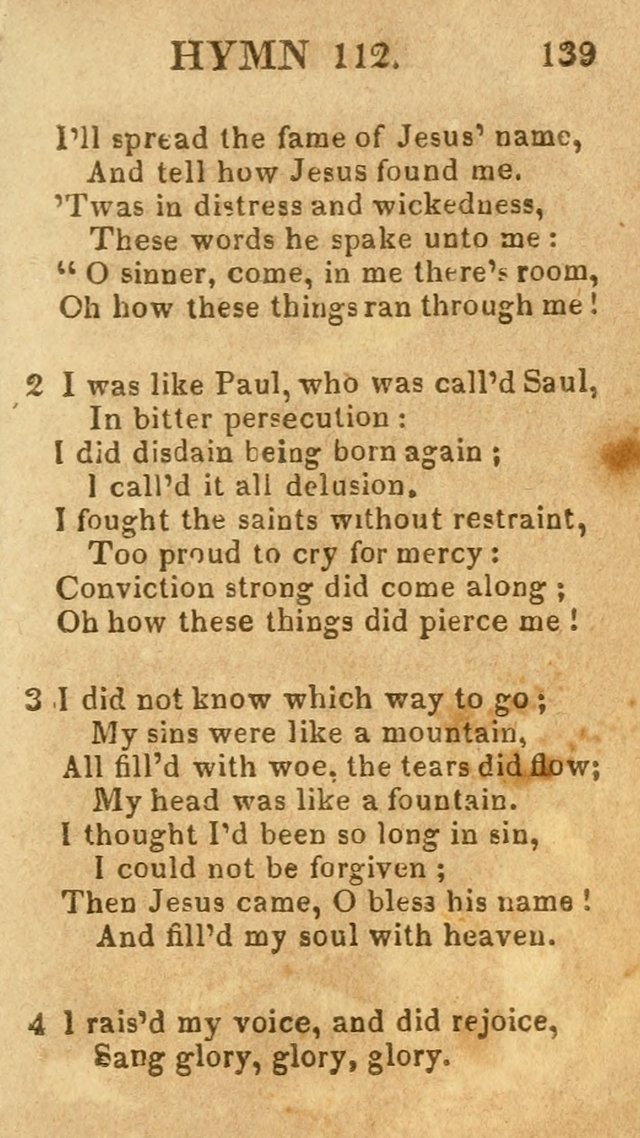 A Choice Collection of Hymns, and Spiritual Songs, designed for the devotions of Israel, in prayer, conference, and camp-meetings...(2nd ed.) page 150