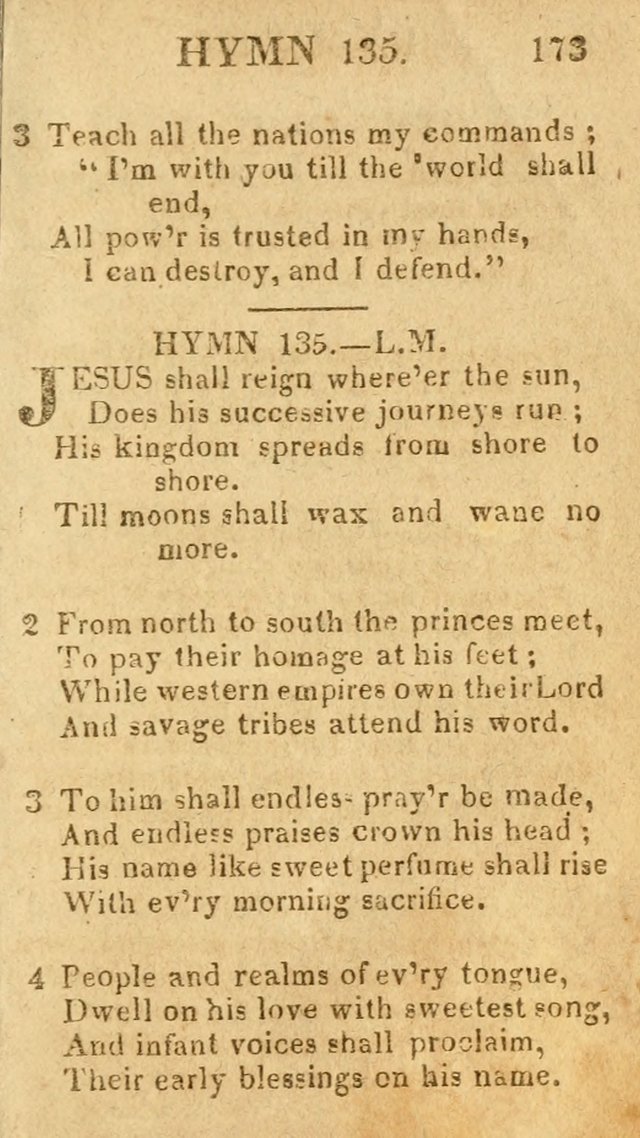 A Choice Collection of Hymns, and Spiritual Songs, designed for the devotions of Israel, in prayer, conference, and camp-meetings...(2nd ed.) page 184