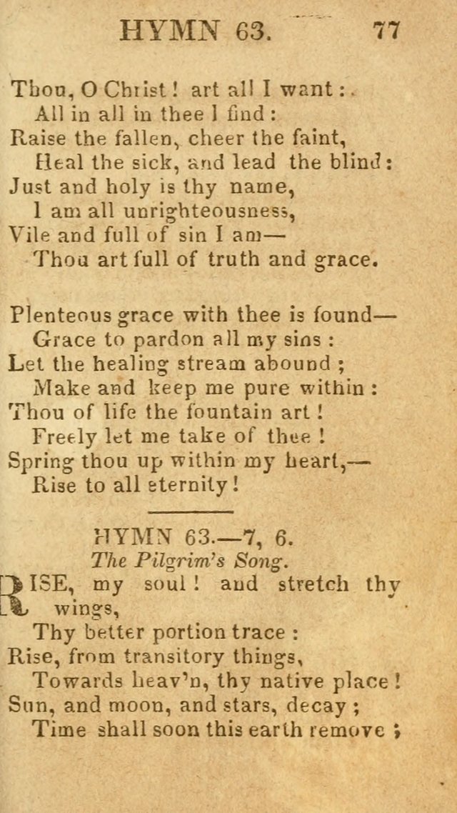 A Choice Collection of Hymns, and Spiritual Songs, designed for the devotions of Israel, in prayer, conference, and camp-meetings...(2nd ed.) page 88