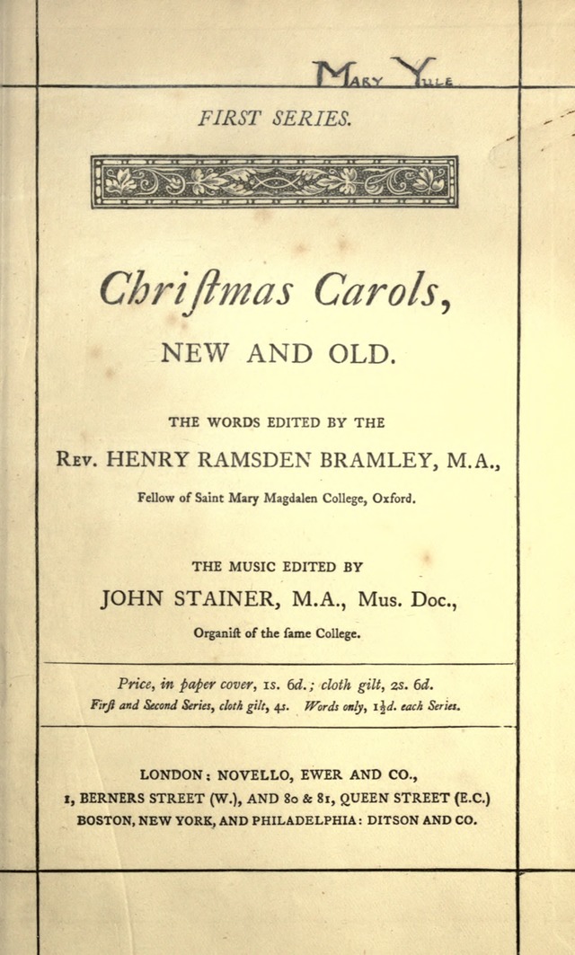 Christmas Carols New and Old (First Series) page iv