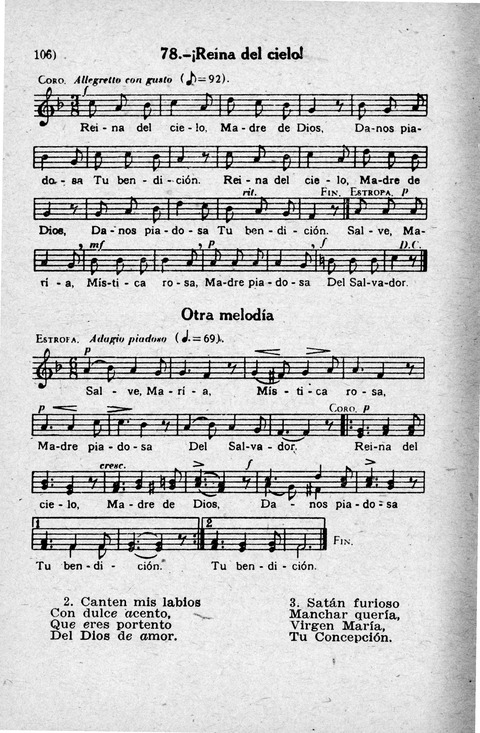 Coleccion de Cantos Sagrados Populares page 106