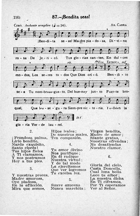 Coleccion de Cantos Sagrados Populares page 116