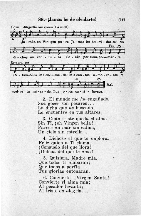 Coleccion de Cantos Sagrados Populares page 117