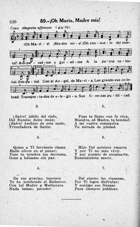 Coleccion de Cantos Sagrados Populares page 118