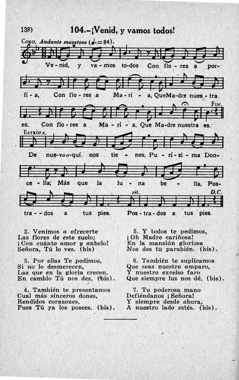 Coleccion de Cantos Sagrados Populares page 138