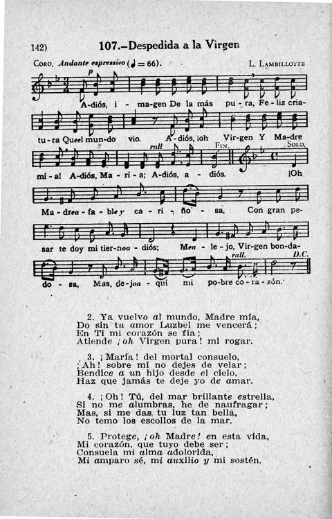 Coleccion de Cantos Sagrados Populares page 142