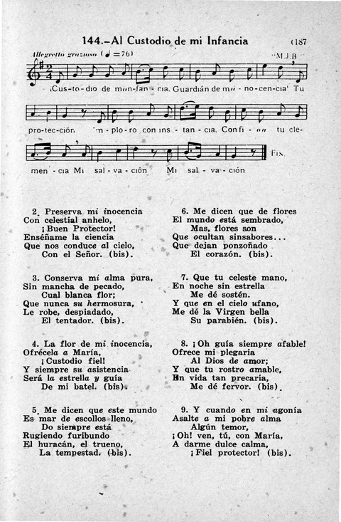 Coleccion de Cantos Sagrados Populares page 187