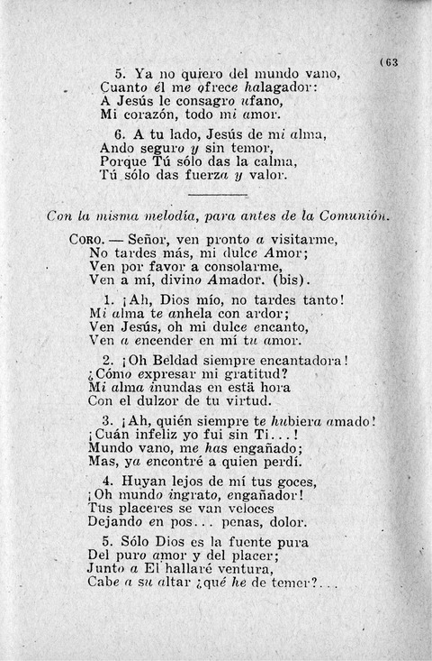 Coleccion de Cantos Sagrados Populares page 63