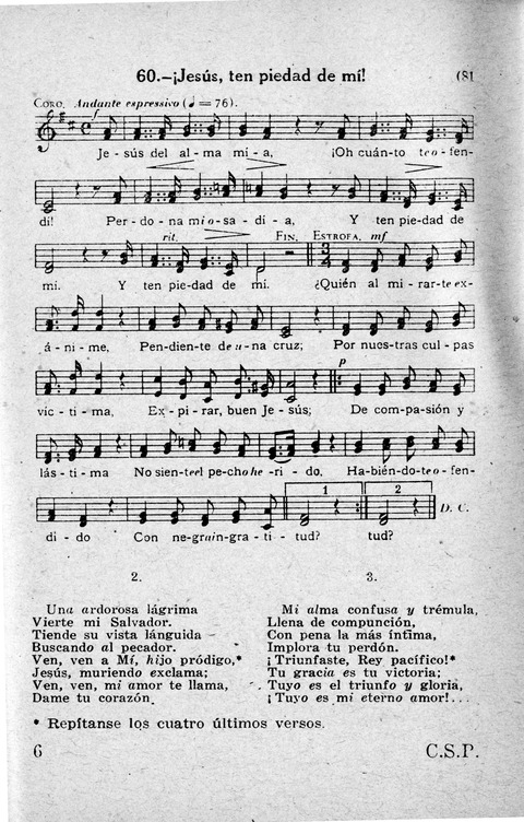Coleccion de Cantos Sagrados Populares page 81