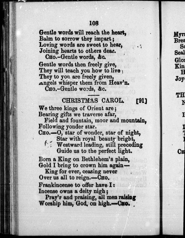 A Companion to the Canadian Sunday School Harp: being a selection of hymns set to music, for Sunday schools and the social circle page 109