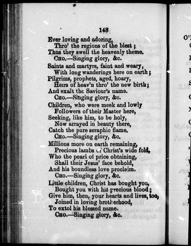 A Companion to the Canadian Sunday School Harp: being a selection of hymns set to music, for Sunday schools and the social circle page 149