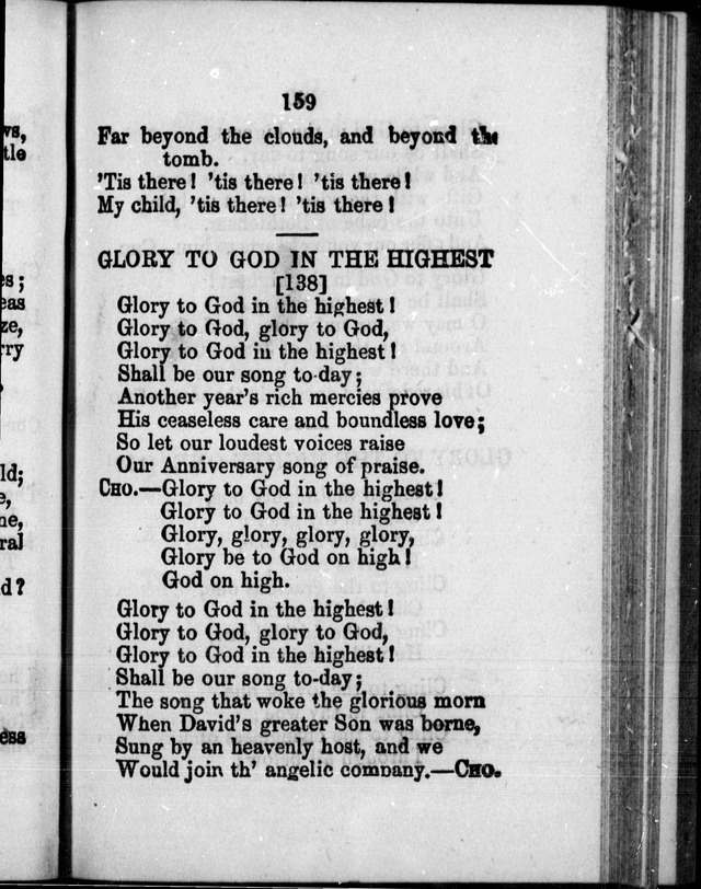 A Companion to the Canadian Sunday School Harp: being a selection of hymns set to music, for Sunday schools and the social circle page 160