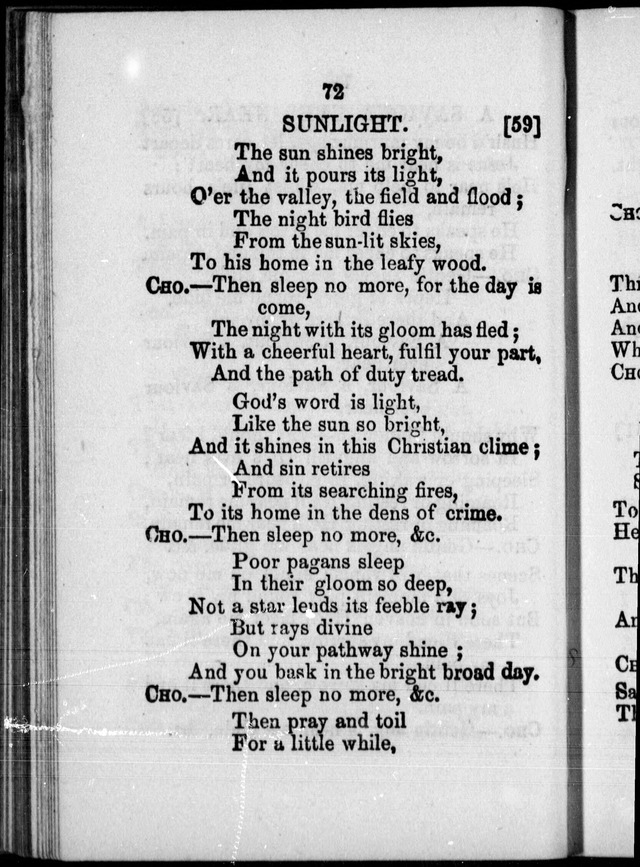 A Companion to the Canadian Sunday School Harp: being a selection of hymns set to music, for Sunday schools and the social circle page 70