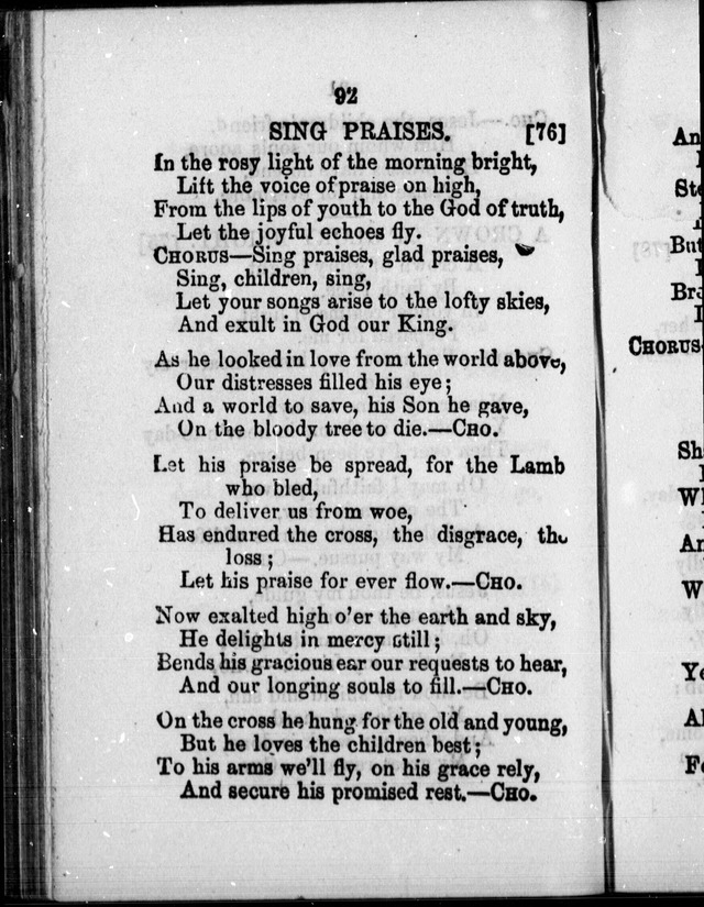 A Companion to the Canadian Sunday School Harp: being a selection of hymns set to music, for Sunday schools and the social circle page 93