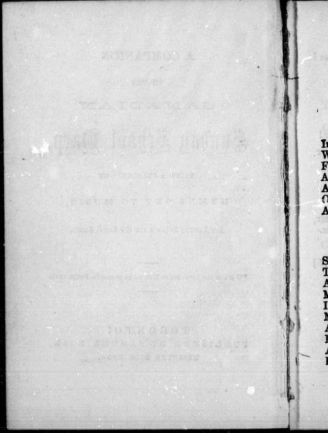 A Companion to the Canadian Sunday School Harp: being a selection of hymns set to music, for Sunday schools and the social circle page vi